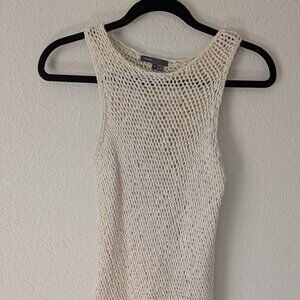 Vince White Knit Tank Top